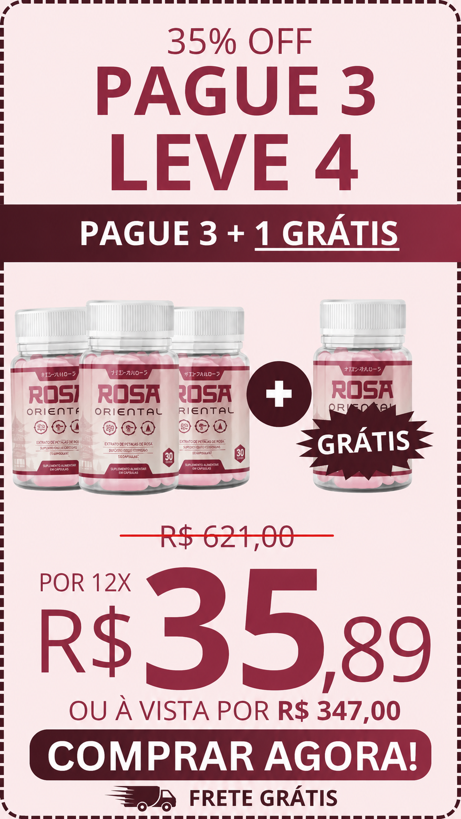 Kit Pague 3 Leve 4 — Rosa Oriental com 35% OFF